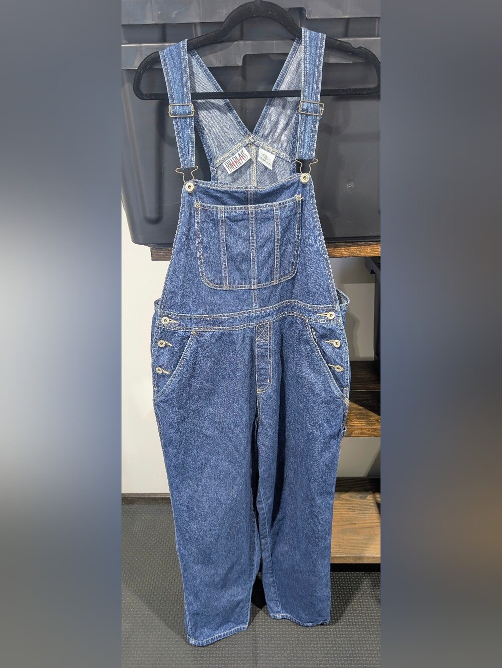 VTG 90's Bill Blass Dark Blue Denim Overalls Jumpsuit